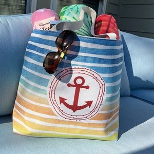 NWT Anchors away tote bag. Beach pool tote bag